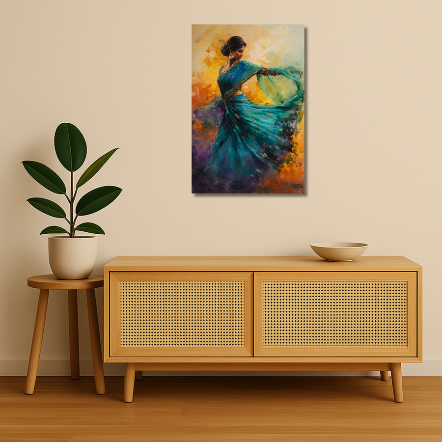 Indian Aesthetic Metal Poster - Naachica | Desi Wall Art India