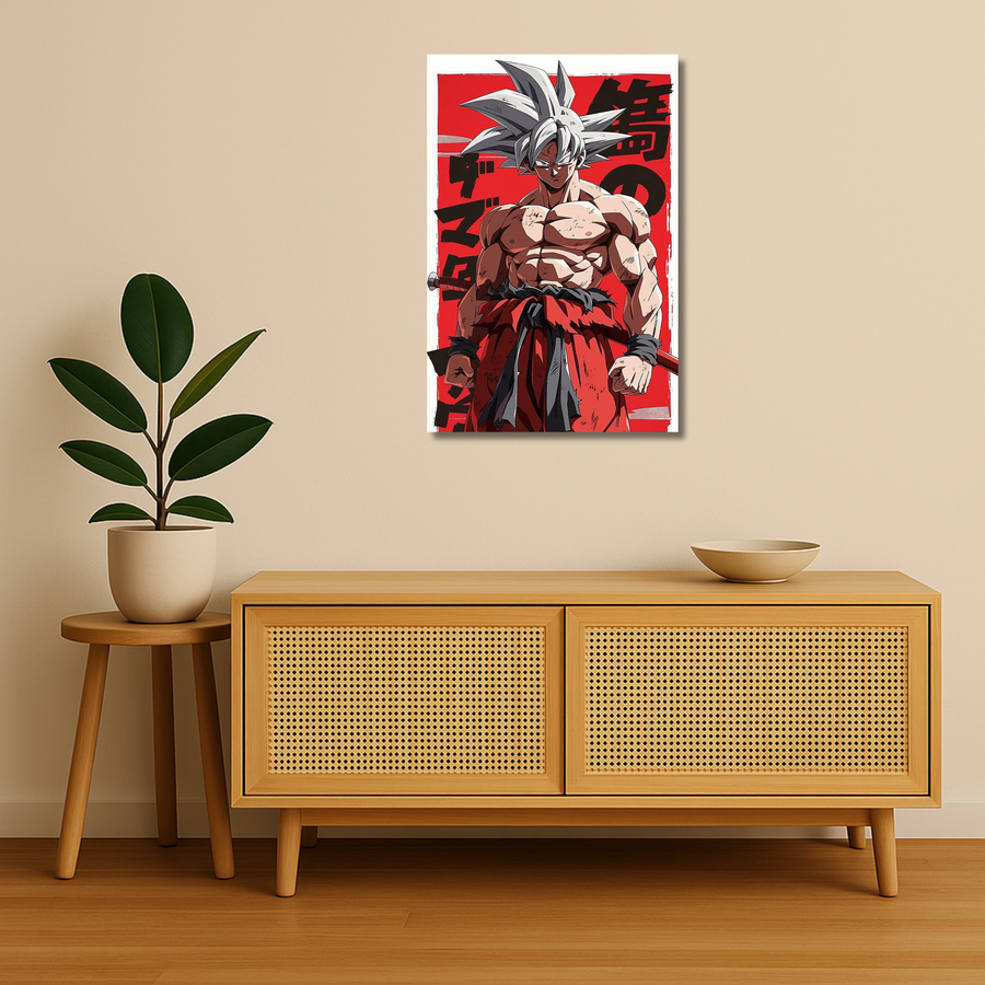 Dragon Ball Super Metal Poster - Ultra Instinct Goku | Anime Wall Art India