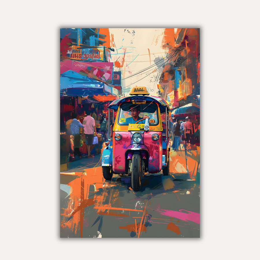 Indian Aesthetic Metal Poster - Autowala | Desi Wall Art India