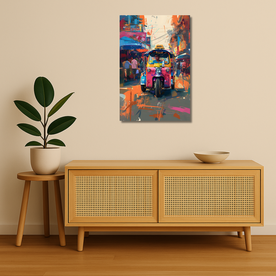 Indian Aesthetic Metal Poster - Autowala | Desi Wall Art India