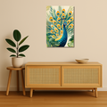 Bird Metal Poster - Mayura | Nature Wall Art India