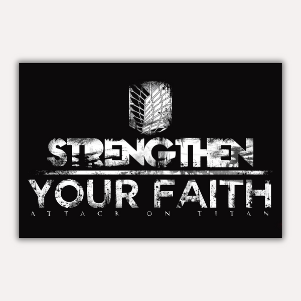 Faithborne Wall Decor | Attack on Titan Metal Poster