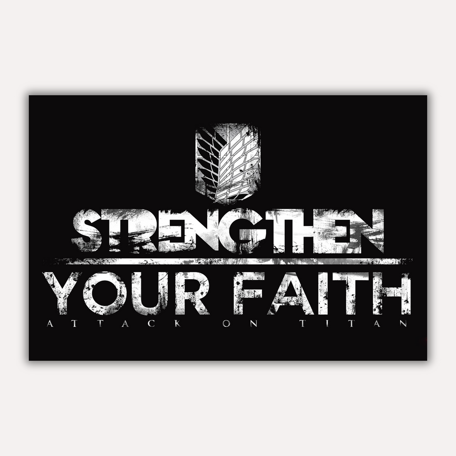 Faithborne Wall Decor | Attack on Titan Metal Poster