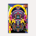 Indian Aesthetic Metal Poster - Devbot | Desi Wall Art India