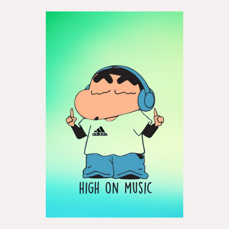 Shinchan Metal Poster - Chillchan | Cartoon Wall Art India