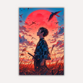Demon Slayer Metal Poster - Sunblade Tanjiro | Anime Wall Art India