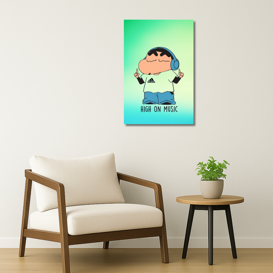 Shinchan Metal Poster - Chillchan | Cartoon Wall Art India