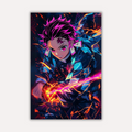Demon Slayer Metal Poster - Hinokami | Anime Wall Art India