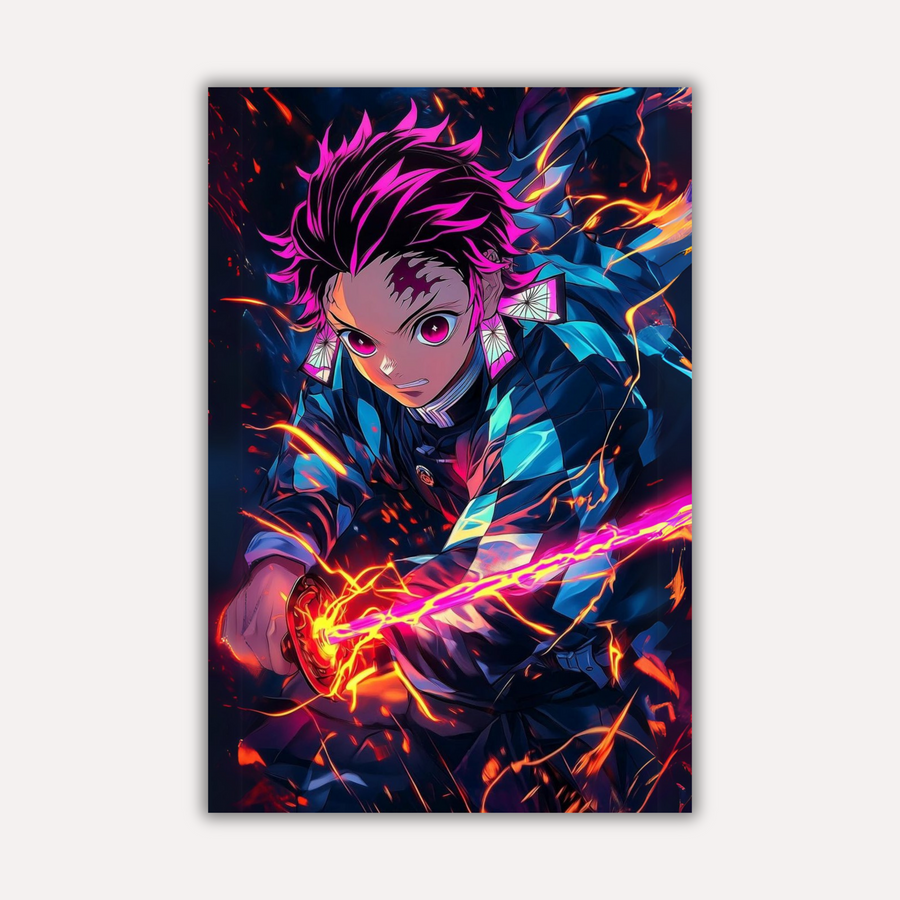Demon Slayer Metal Poster - Hinokami | Anime Wall Art India