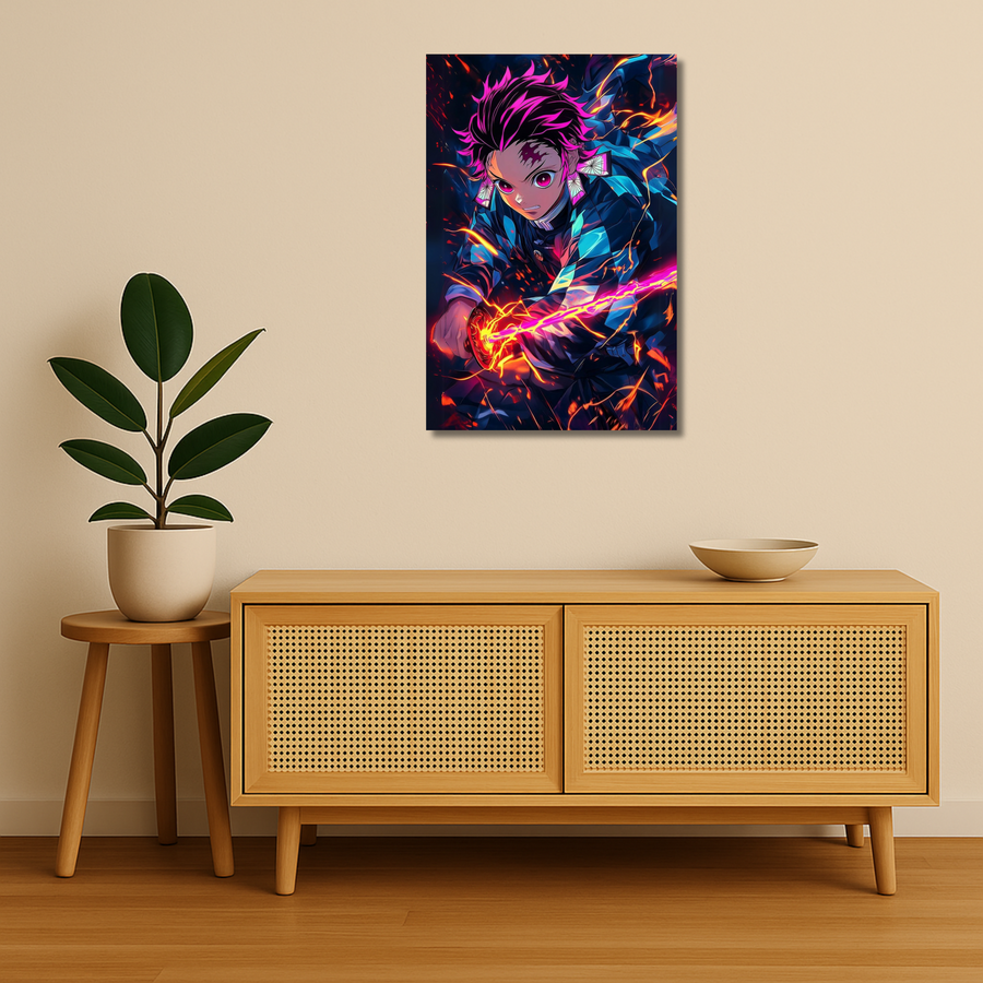 Demon Slayer Metal Poster - Hinokami | Anime Wall Art India