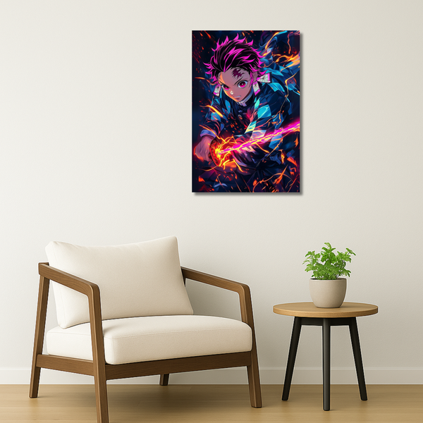 Demon Slayer Metal Poster - Hinokami | Anime Wall Art India