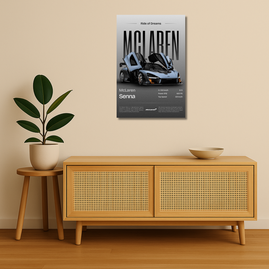 Cars Metal Poster - Track Monarch | Car Wall Art India