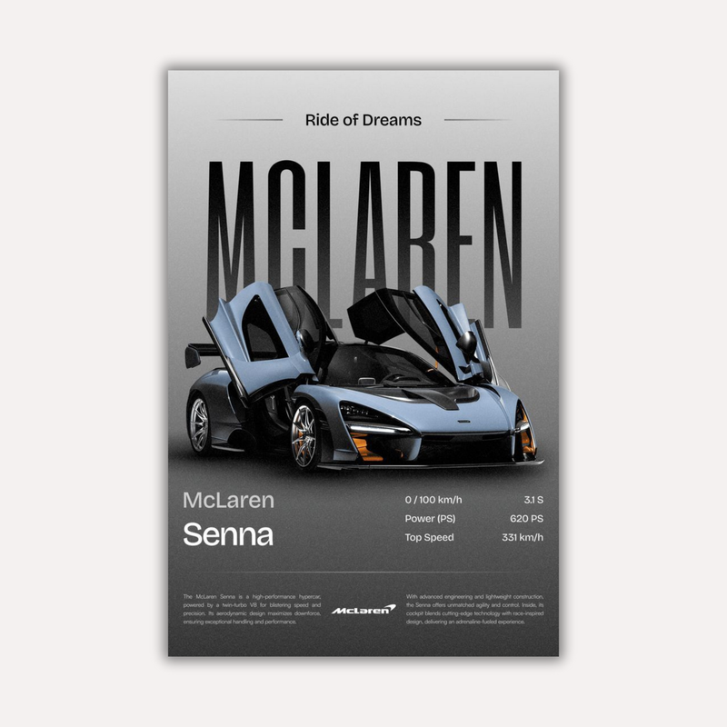 Cars Metal Poster - Track Monarch | Car Wall Art India