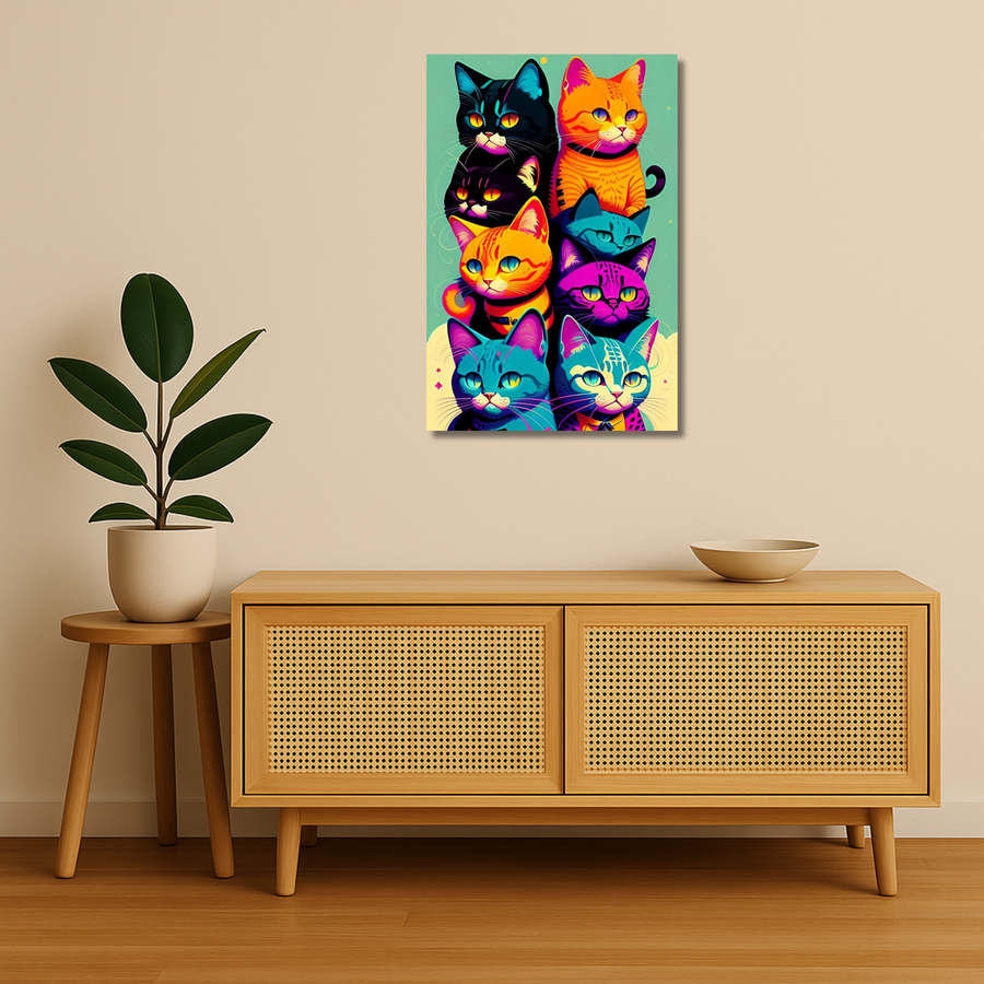 Cat Metal Poster - Catmosphere | Animal Wall Art India