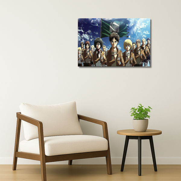 Attack on Titan Metal Poster - Freedom March Wall Art | Anime Wall Art India