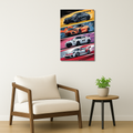 Cars Metal Poster - Redline Reverie | Car Wall Art India