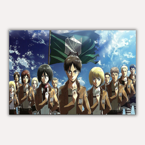 Attack on Titan Metal Poster - Freedom March Wall Art | Anime Wall Art India