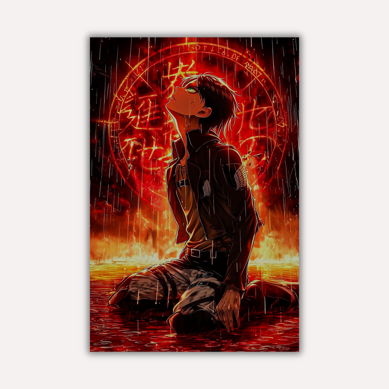 Attack on Titan Metal Poster - Titan Requiem Metal Wall Art | Anime Wall Art India