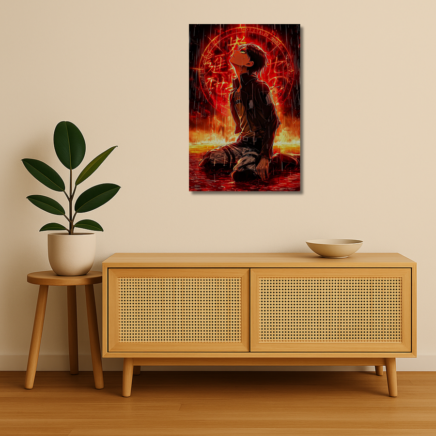 Attack on Titan Metal Poster - Titan Requiem Metal Wall Art | Anime Wall Art India