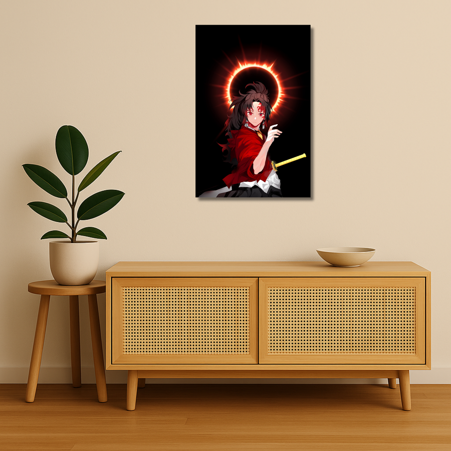 Demon Slayer Metal Poster - Burning Bond | Anime Wall Art India