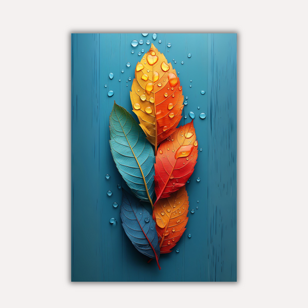 Floral Metal Poster - Dew Hue | Aesthetic Wall Art India