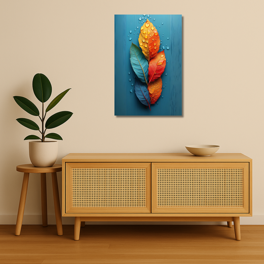 Floral Metal Poster - Dew Hue | Aesthetic Wall Art India