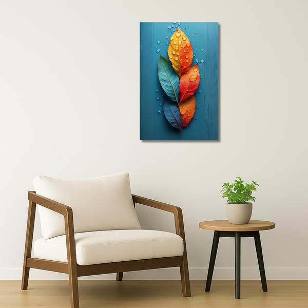 Floral Metal Poster - Dew Hue | Aesthetic Wall Art India
