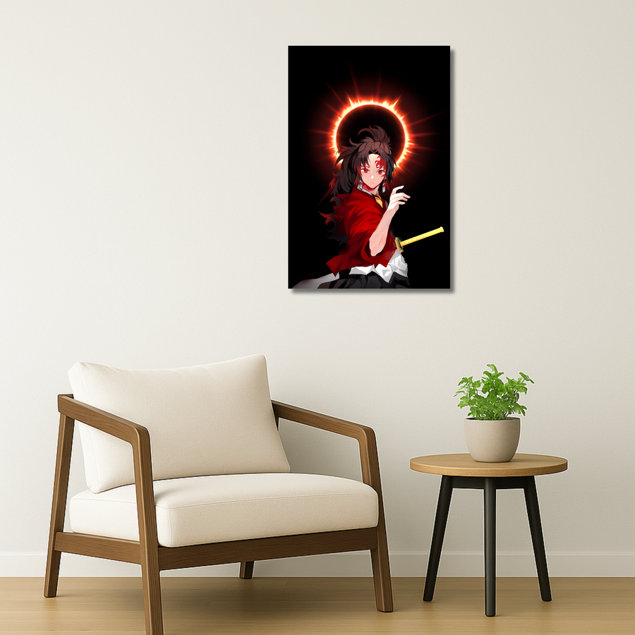 Demon Slayer Metal Poster - Burning Bond | Anime Wall Art India