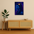 Indian Gods - Crescent Moon Shiva – Minimalist Blue Wall Art thumbnail 2
