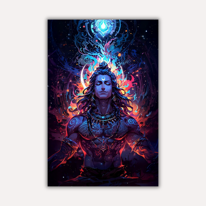 Indian Gods - Cosmic Flame Shiva – Spiritual Energy Wall Art