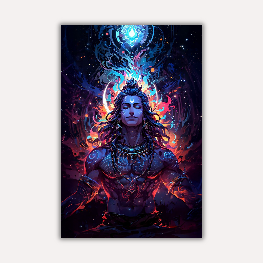 Indian Gods - Cosmic Flame Shiva – Spiritual Energy Wall Art