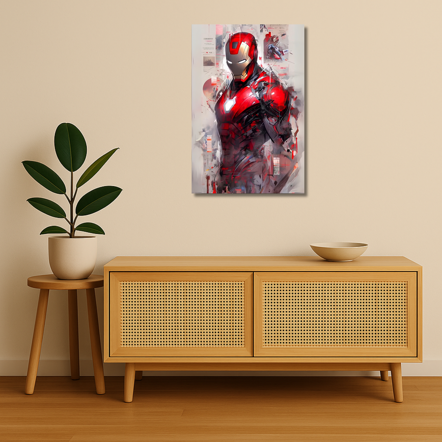 Marvel Metal Poster - Iron Pulse | Superhero Wall Art India