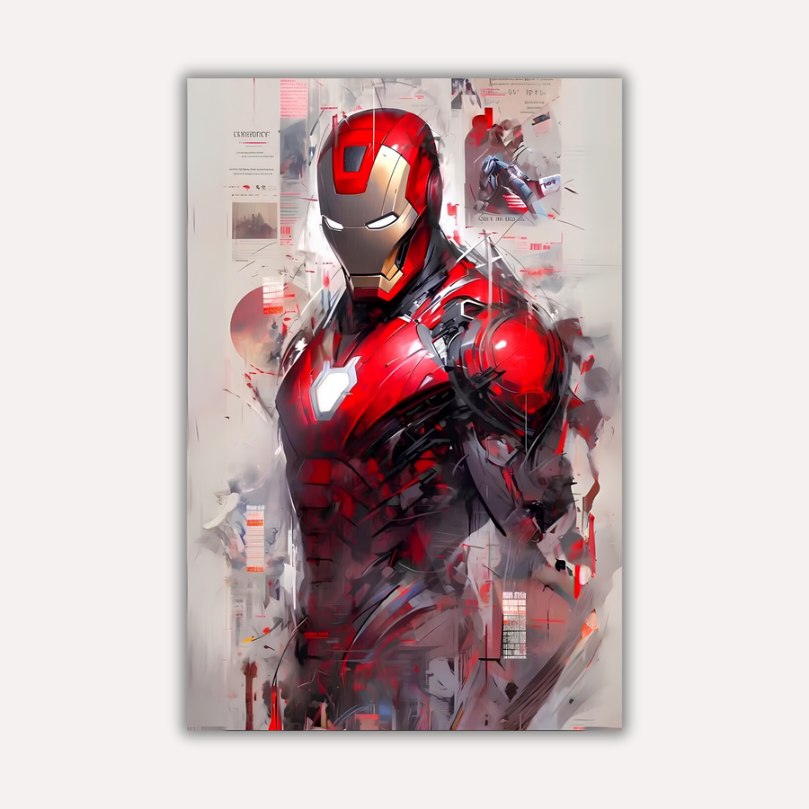 Marvel Metal Poster - Iron Pulse | Superhero Wall Art India