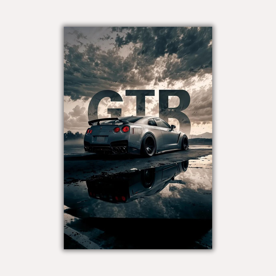 Cars Metal Poster - GTR | Car Wall Art India