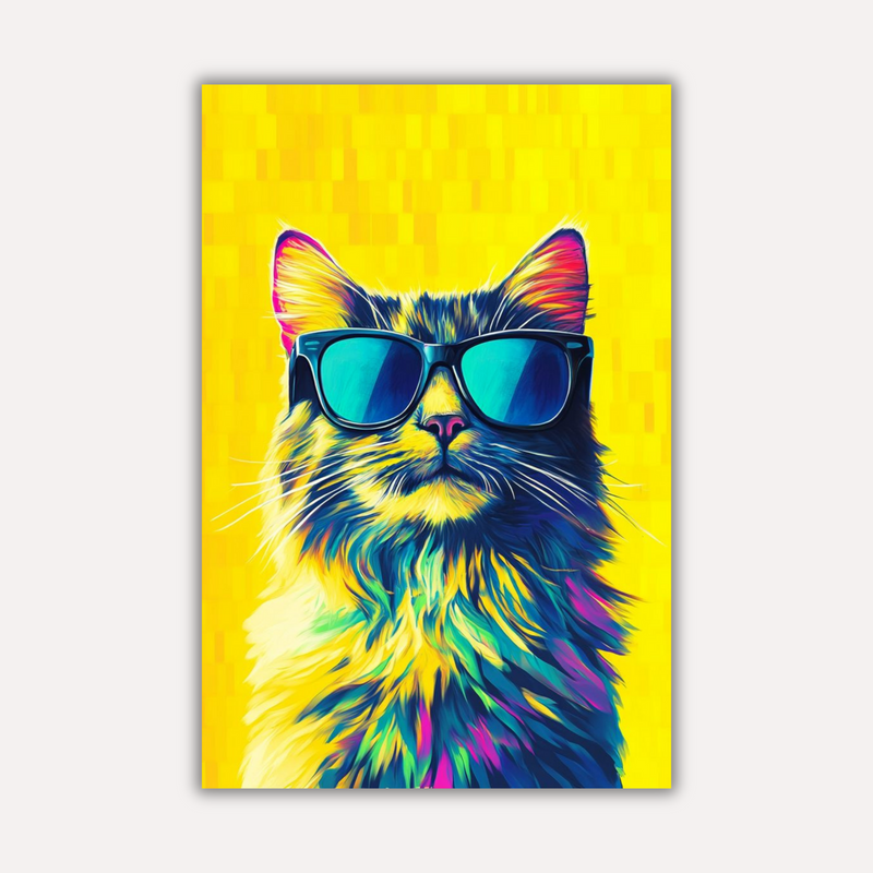 Cat Metal Poster - Cool Claws | Animal Wall Art India