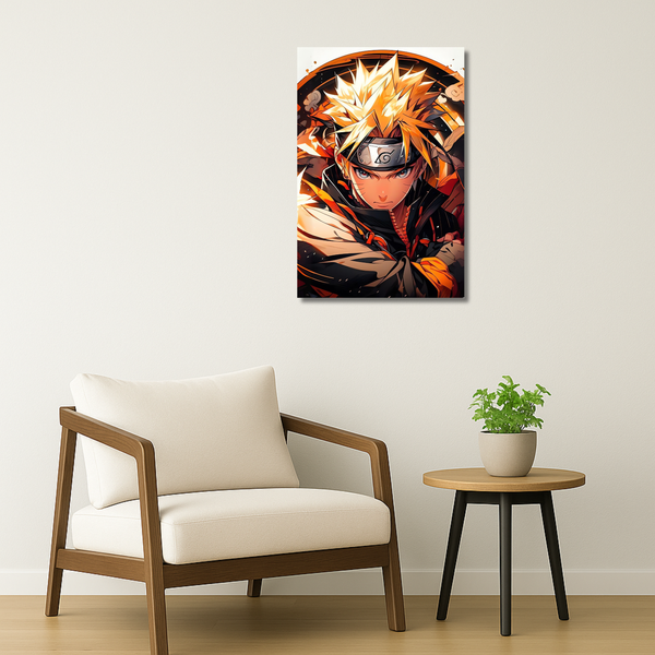 Naruto Metal Poster - Uzumaki Glaze Wall Art - Naruto Metal Poster | Anime Wall Art India