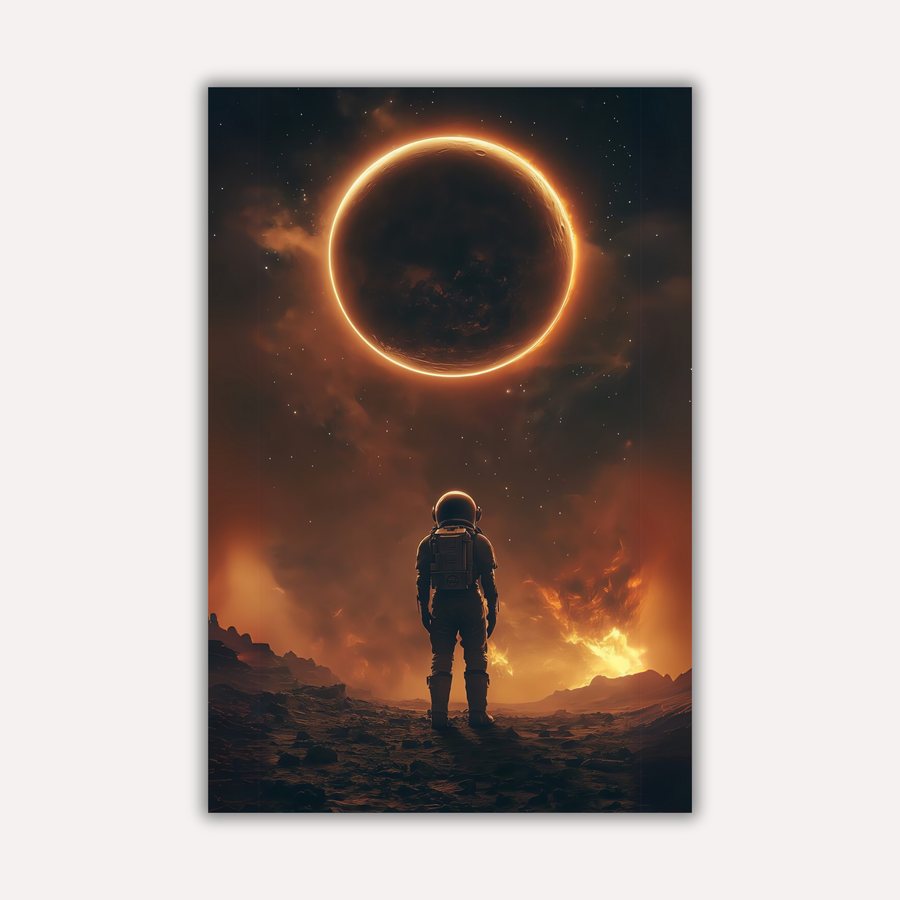 Celestial Metal Poster - Stellar Witness | Aesthetic Wall Art India