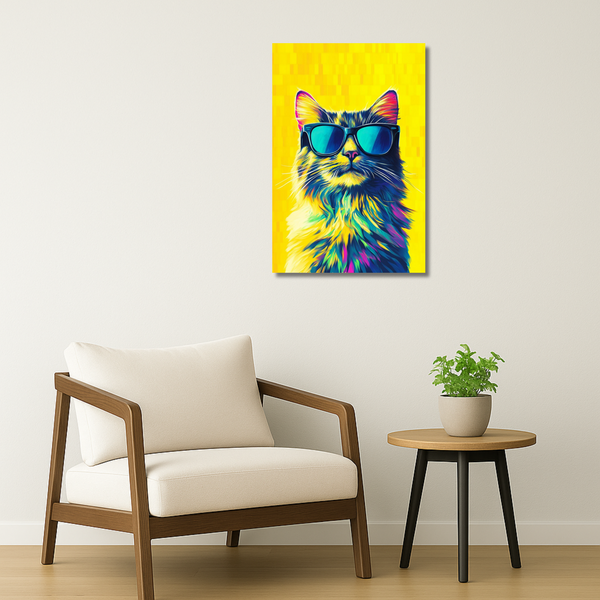 Cat Metal Poster - Cool Claws | Animal Wall Art India
