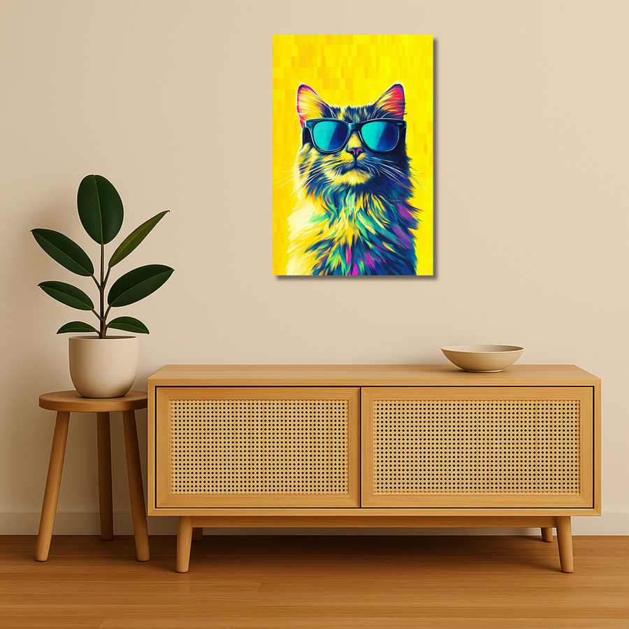Cat Metal Poster - Cool Claws | Animal Wall Art India