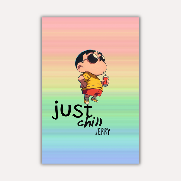 Shinchan Metal Poster - Vibin | Cartoon Wall Art India