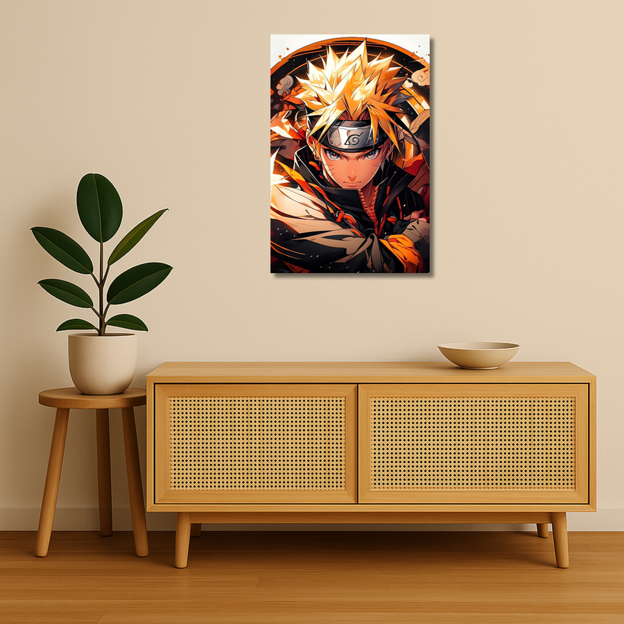 Naruto Metal Poster - Uzumaki Glaze Wall Art - Naruto Metal Poster | Anime Wall Art India