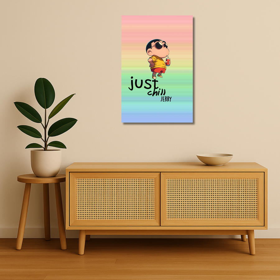 Shinchan Metal Poster - Vibin | Cartoon Wall Art India