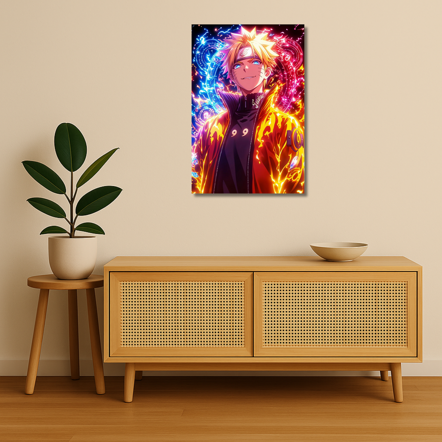 Naruto Metal Poster - Kurama Cloak Wall Decor | Anime Wall Art India