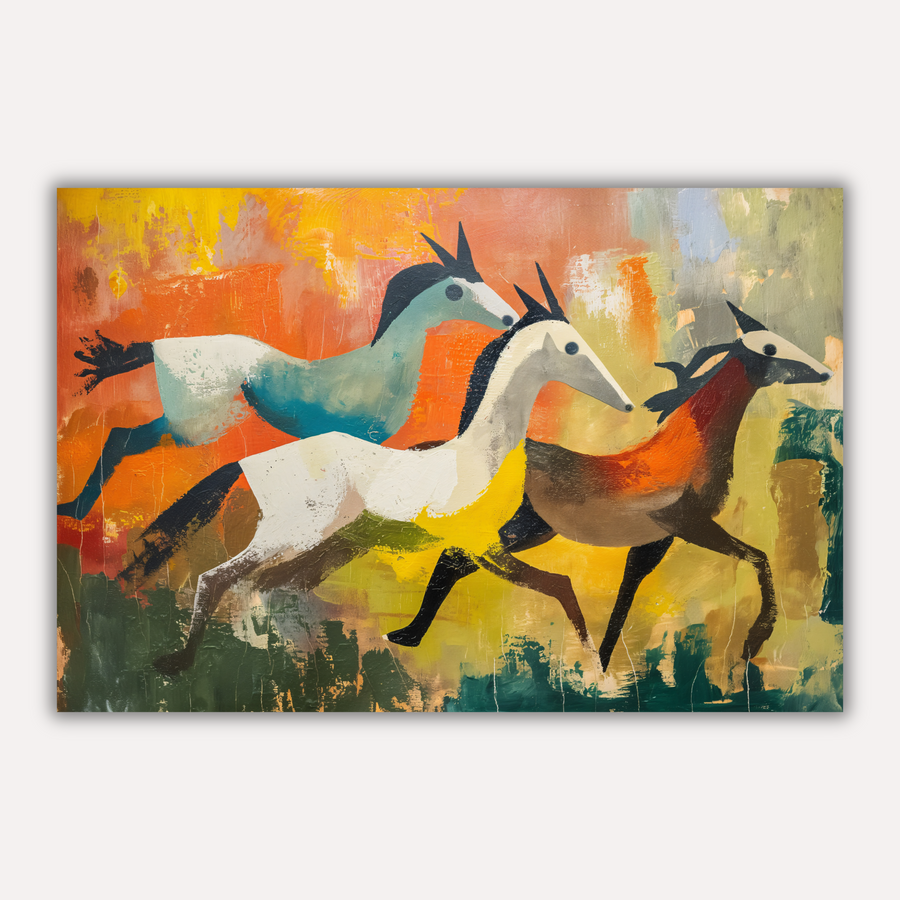 Wildlife Metal Poster - Wild Gallop | Animal Wall Art India