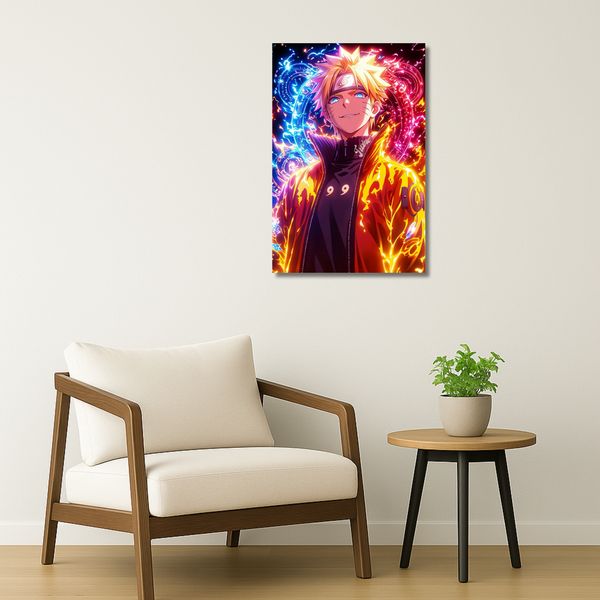Naruto Metal Poster - Kurama Cloak Wall Decor | Anime Wall Art India