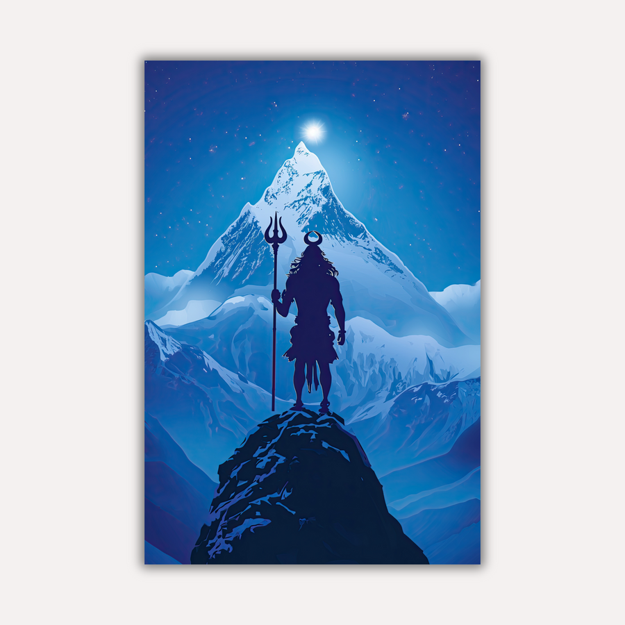 Mahadev Metal Poster - KailashVaasi | Spiritual Wall Art India