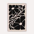 Floral Metal Poster - NoirBloom | Aesthetic Wall Art India