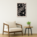 Floral Metal Poster - NoirBloom | Aesthetic Wall Art India