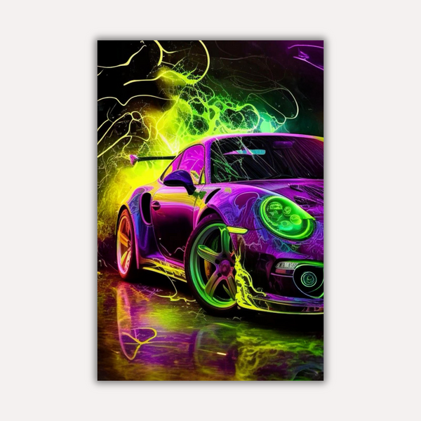 Electro Speed Demon | Metal Wall Art Poster India