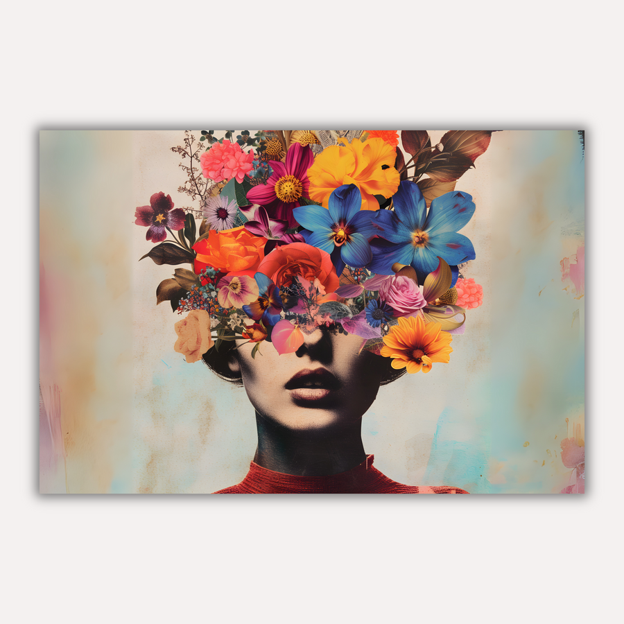 Floral Metal Poster - MindBloom | Aesthetic Wall Art India